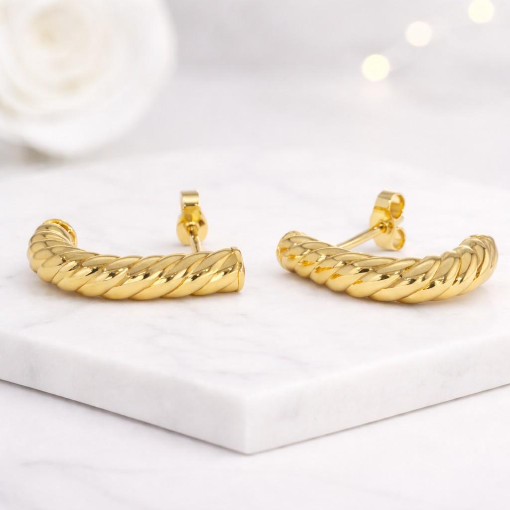 hoops modern hoops rich gold earrings polished hoops statement jewelry women fashion fine earrings luxe hoops chunky jewelry
