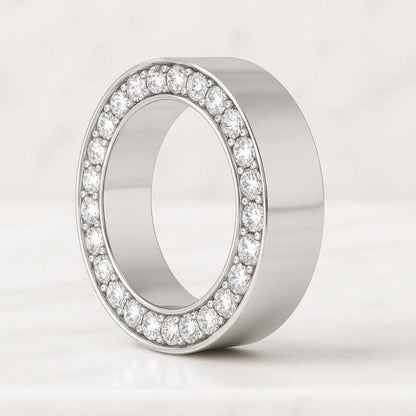 Lab Grown Diamond Double Side Pave Band Unique Eternity Wedding Band