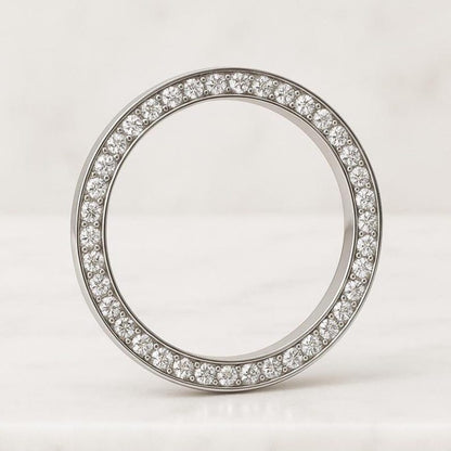 Lab Grown Diamond Double Side Pave Band Unique Eternity Wedding Band