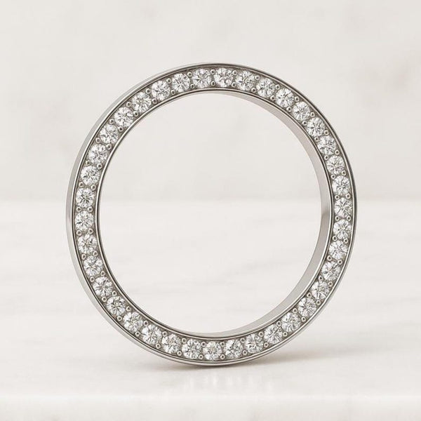 Lab Grown Diamond Double Side Pave Band Unique Eternity Wedding Band