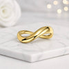 14K Gold Infinity Wave Band