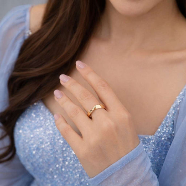 infinity ring twist wedding band crossover band twisted band gold twist ring sleek band modern band dainty band