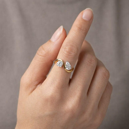 infinity twist ring crossover jewelry bypass engagement ring sculptural ring asymmetrical ring open band ring curved band