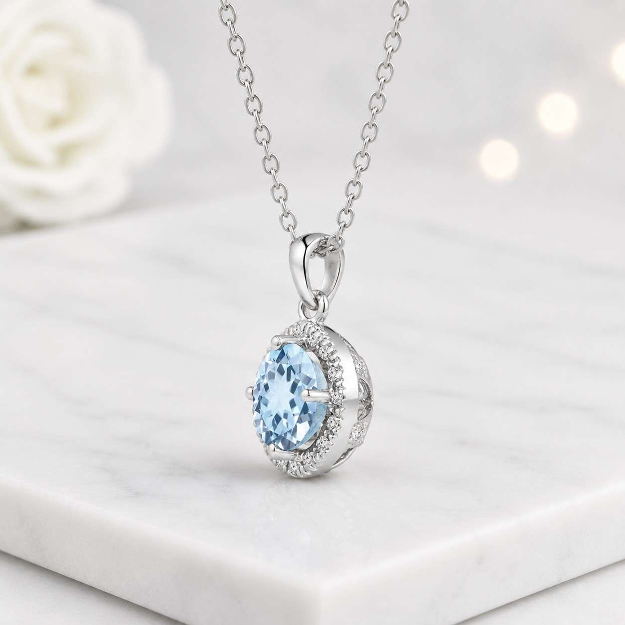 jewelry round stone pendant halo necklace chic necklace timeless necklace simple pendant fashion necklace layering necklace