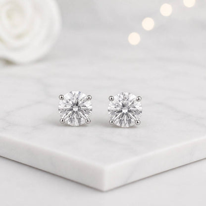 lab created diamond cultured diamond forever one earrings colorless stone earrings near colorless earrings