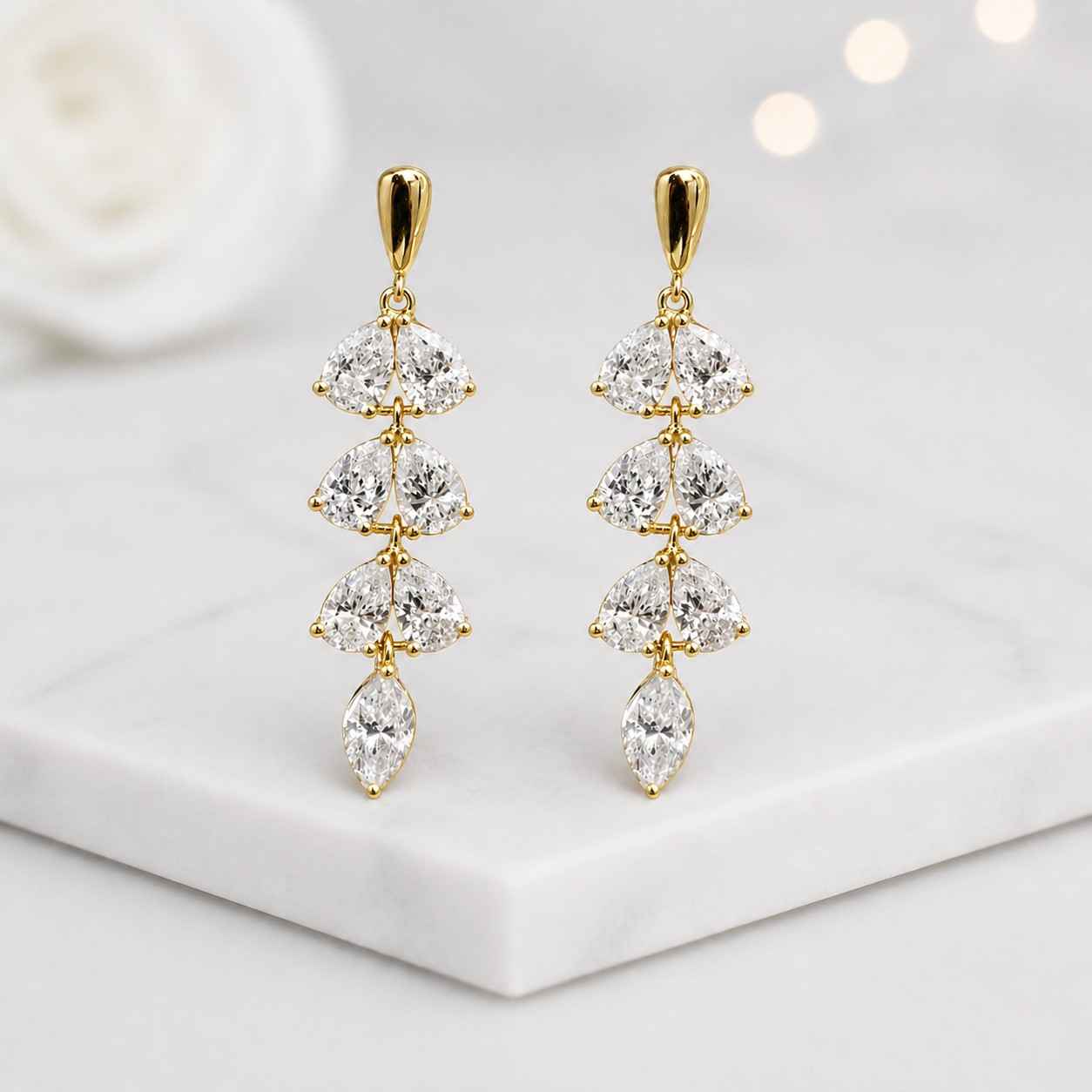 lab created diamond earrings certified diamond earrings diamond alternative earrings white gemstone earrings