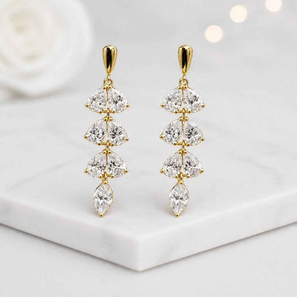 lab created diamond earrings certified diamond earrings diamond alternative earrings white gemstone earrings