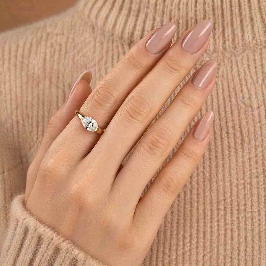 lab created diamond ethical diamond conflict free diamond forever ring bridal diamond moissanite jewelry cz jewelry gemstone band oval gemstone bezel gemstone