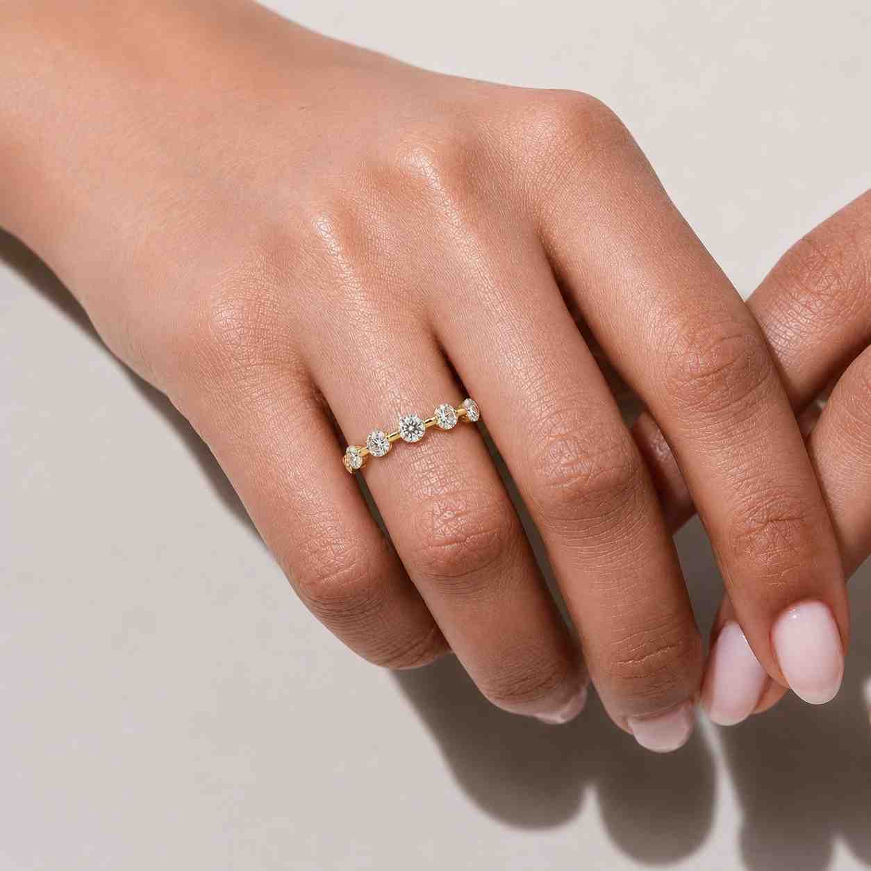 lab diamond band diamond eternity band rose gold eternity ring wrap ring contour band