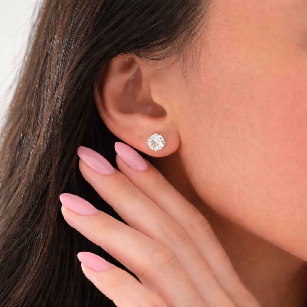 lab diamond earrings lab grown diamond moissanite earrings diamond earrings cubic zirconia earrings