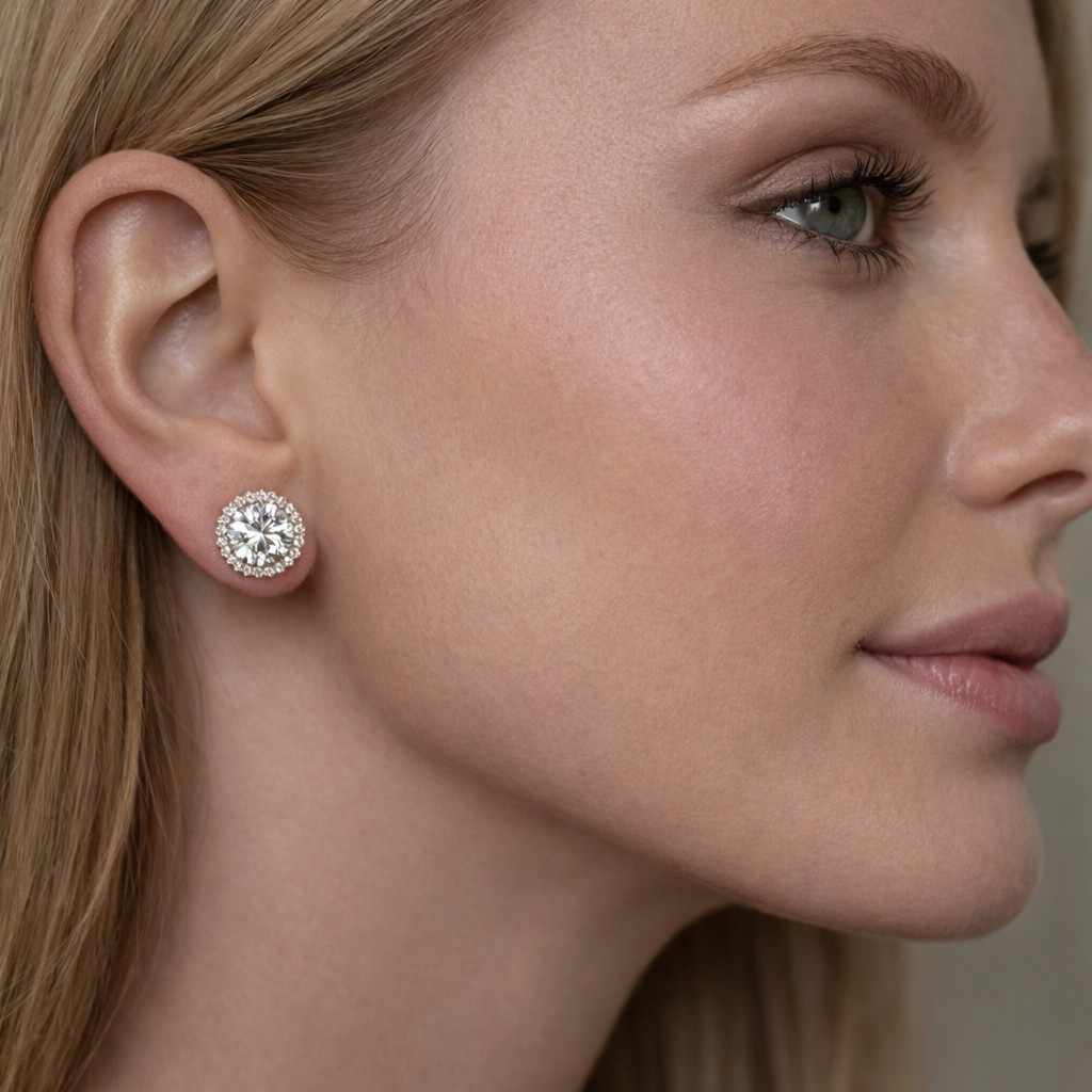 lab diamond earrings moissanite earrings cubic zirconia earrings simulated diamond man made diamond lab created diamond