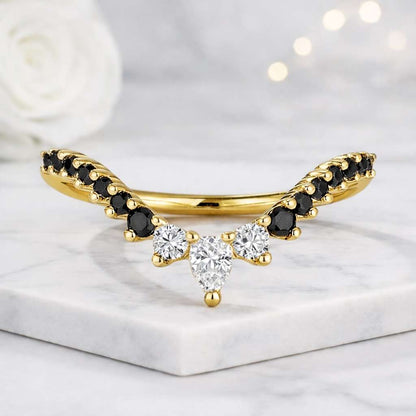 lab diamond ring lab grown diamond black diamond ring lab black diamond pear diamond ring accent diamond ring