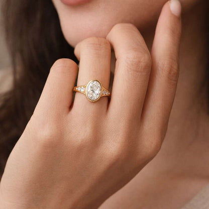 lab diamond ring lab grown diamond moissanite ring diamond ring cubic zirconia ring oval diamond ring