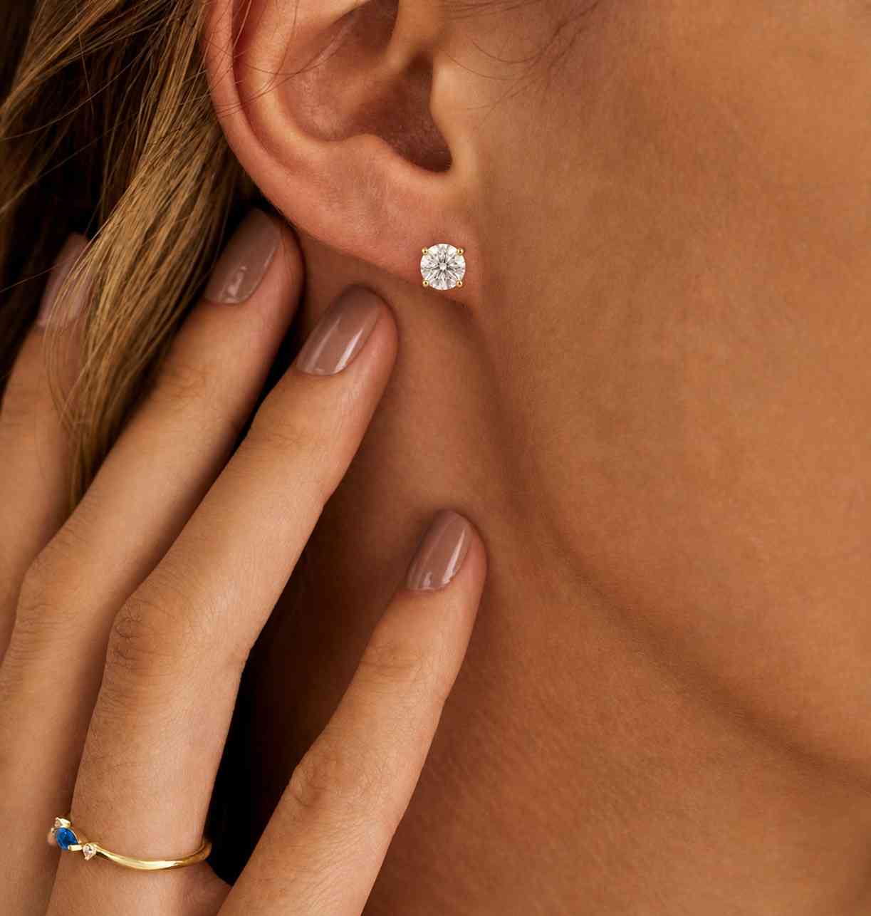 lab diamond studs round solitaire studs minimalist earrings dainty studs daily wear earrings petite earrings