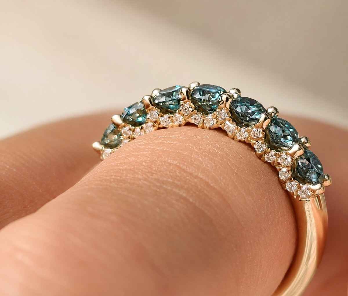 lab grown diamond blue lab diamond simulated diamond ring diamond alternative ring