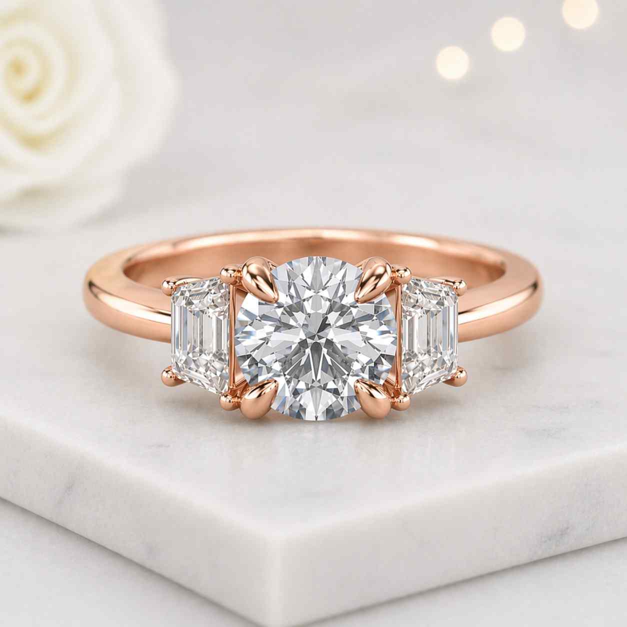 lab grown diamond lab created diamond moissanite engagement ring diamond alternative ring cubic zirconia jewelry eco friendly ring