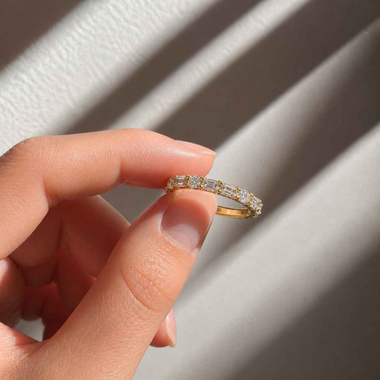 lab grown diamond rose gold ring eternity band wedding band diamond band anniversary ring stackable ring