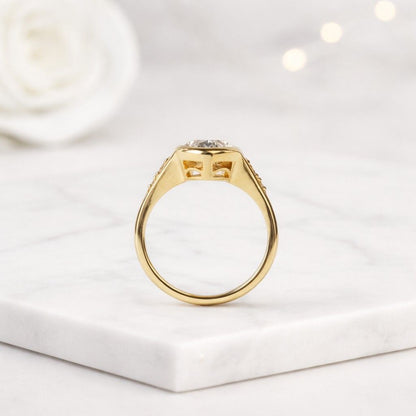 lab grown jewelry ethical jewelry sustainable jewelry eco friendly ring diamond alternative ring premium moissanite ring
