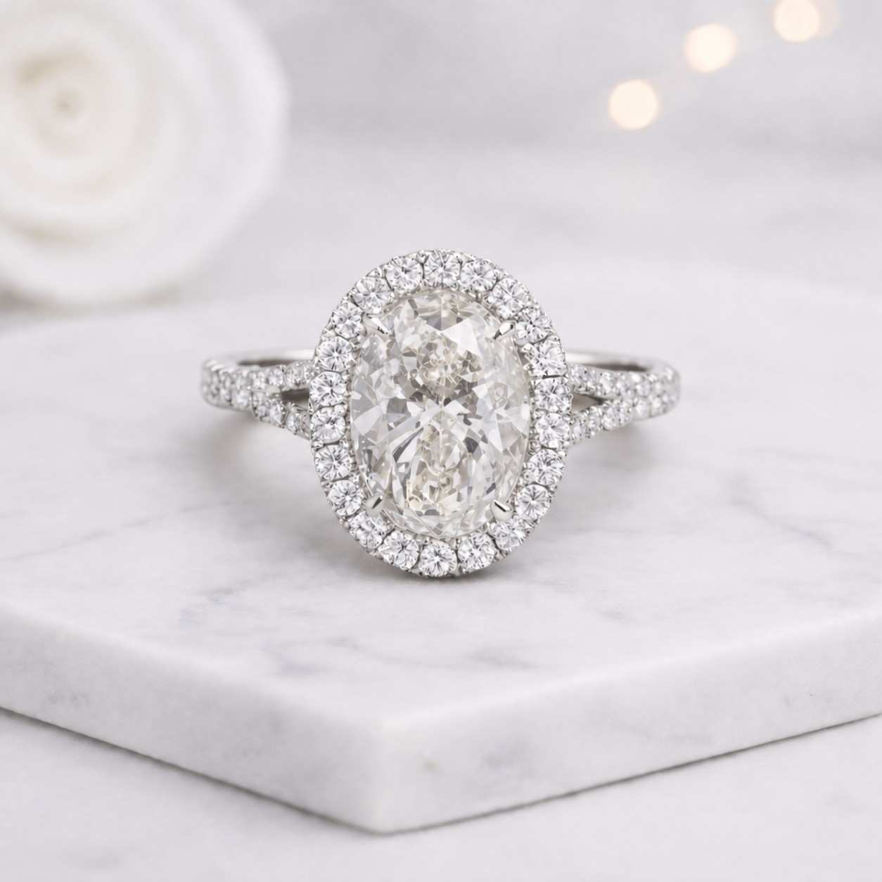 lab grown jewelry lab diamond halo oval moissanite oval cubic zirconia diamond alternative ethical engagement