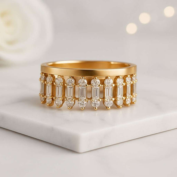 lab grown ring diamond band eternity ring wedding band stackable ring gold ring baguette ring round