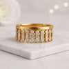 Round & Baguette Cut Lab Grown Diamond Wedding Band Ring