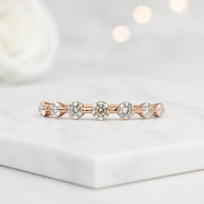 lab grown ring diamond band eternity ring wedding band stackable ring rose gold ring