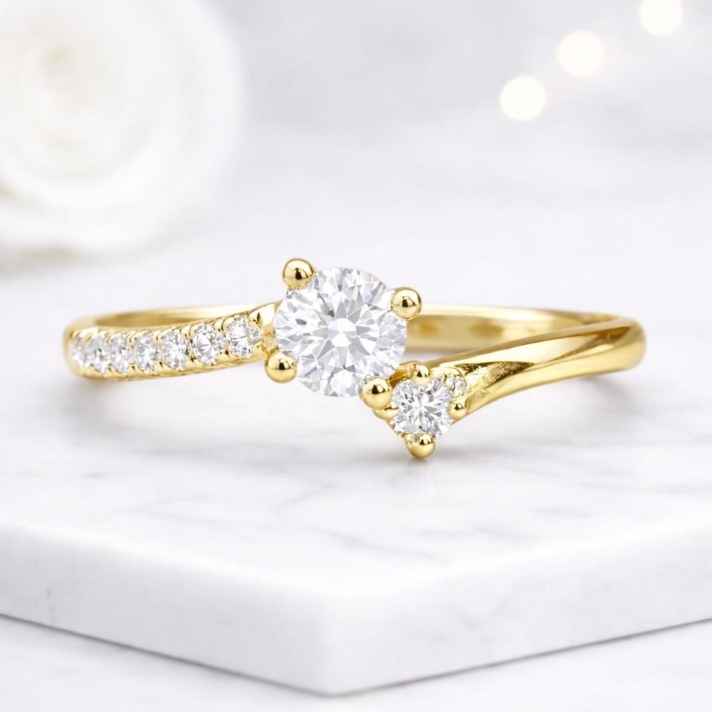 lab grown ring engagement ring bypass ring open ring wrap ring round ring solitaire ring promise ring women ring