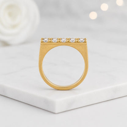 lab grown ring lab diamond ring bar set ring diamond band rose gold ring stacking ring