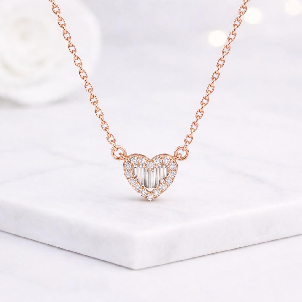 layering necklace signature necklace cute jewelry classic heart necklace modern charm necklace refined necklace polished charm necklace gift for wife gift for girlfriend anniversary jewelry keepsake necklace