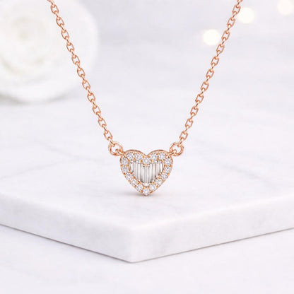 layering necklace signature necklace cute jewelry classic heart necklace modern charm necklace refined necklace polished charm necklace gift for wife gift for girlfriend anniversary jewelry keepsake necklace