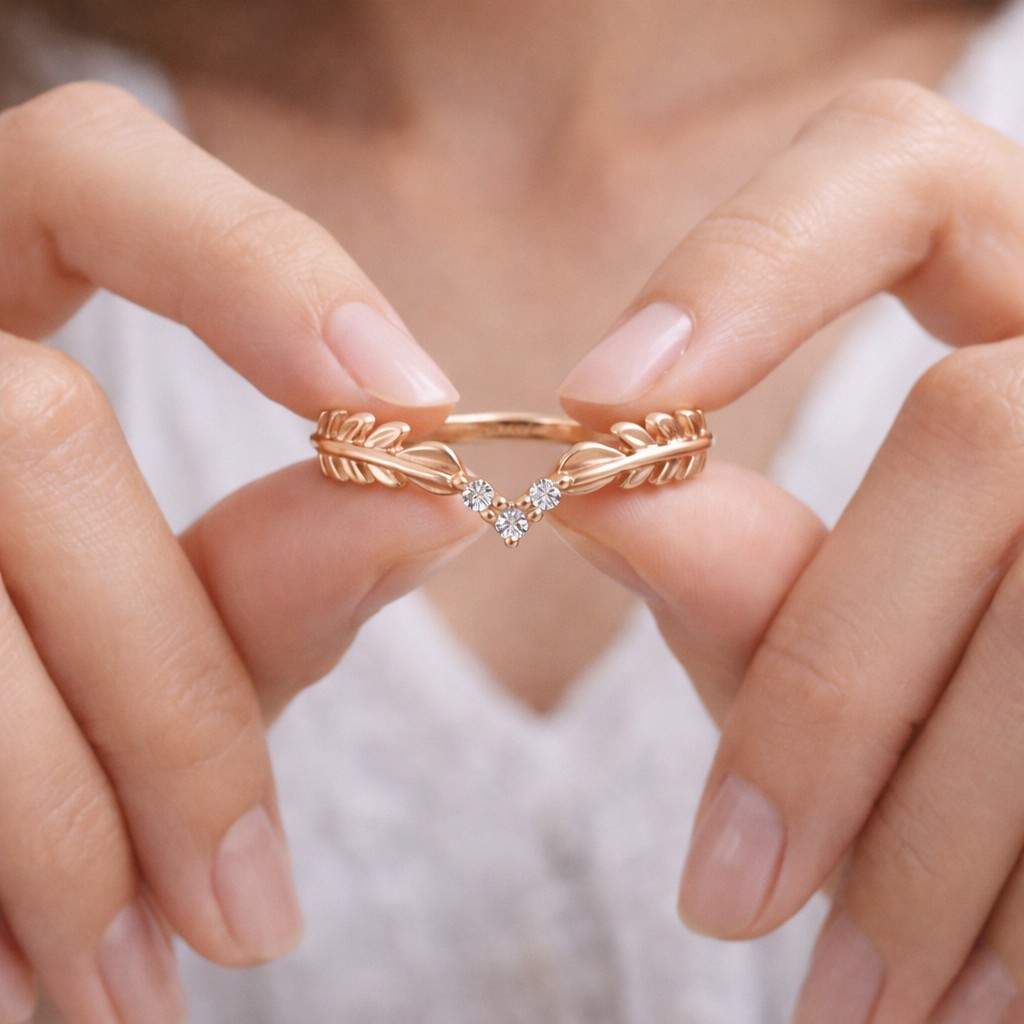 leaf band vine band botanical band laurel band olive branch ring leaf crown ring twig band nature jewelry garden jewelry