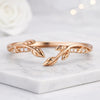 Leaf Branch Lab Grown Diamond Open Ring in 14K Rose Gold