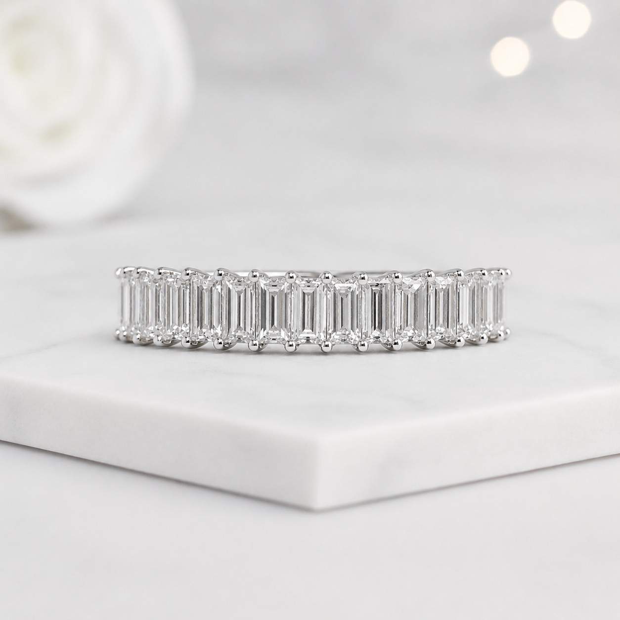 luxury band fine band elegant band modern band classic band thin ring comfort band polished band prong setting channel look wedding jewelry
