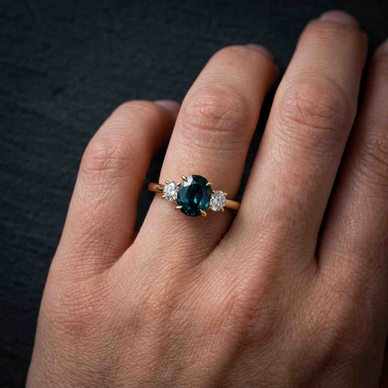 luxury jewelry blue gemstone oval engagement vintage ring classic jewelry elegant jewelry modern jewelry handmade jewelry stackable ring daily wear ring polished jewelry