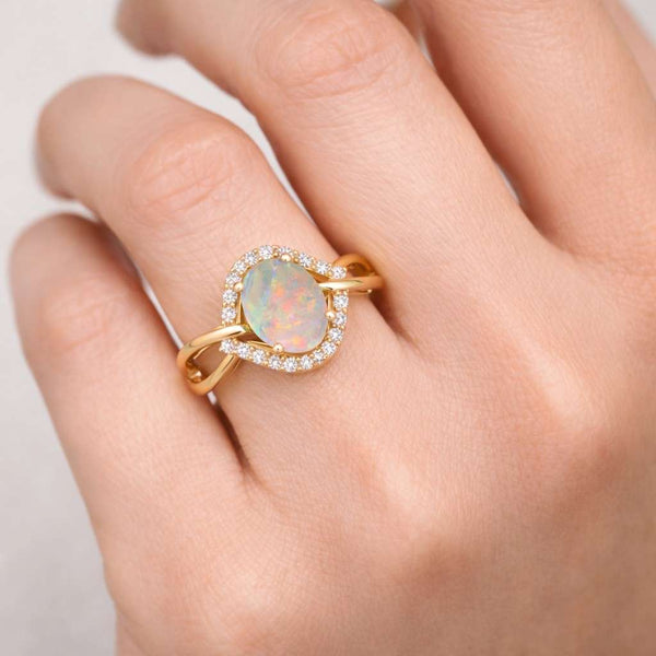 luxury jewelry boho ring chic ring glossy ring bright opal iridescent ring glowing opal gemstone jewelry handmade jewelry custom ring trendy jewelry stylish ring fine ring polished jewelry