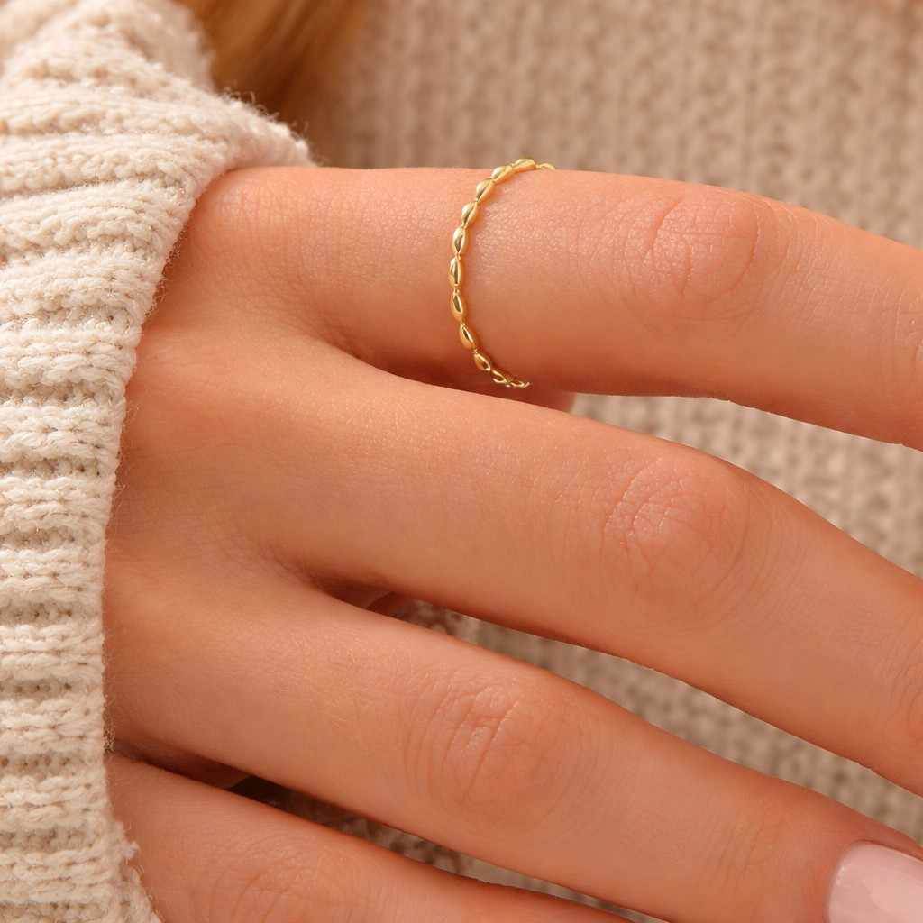 luxury ring fine jewelry premium ring heirloom ring gold stacking ring gold band ring gold bead jewelry gold fashion ring gold gift ring gold accessory gold everyday ring durable gold ring