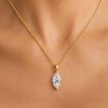 Marquise Cut Lab Grown Diamond Solitaire Pendant Necklace