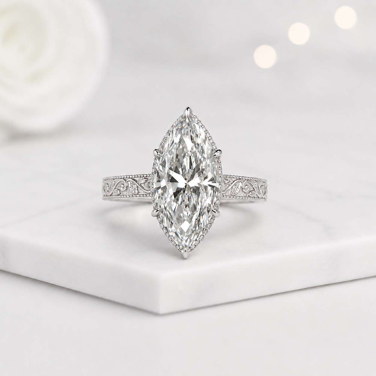 marquise cut ring marquise diamond ring marquise halo ring marquise engagement ring