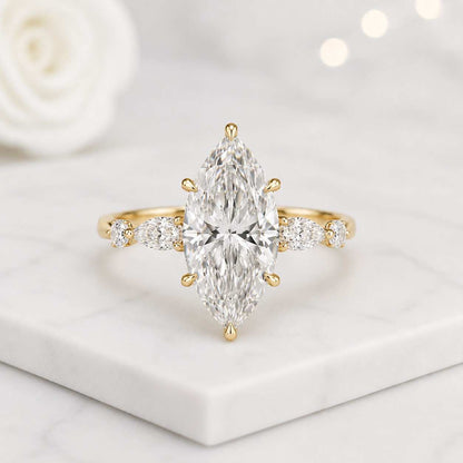 marquise cut ring marquise solitaire ring marquise stone ring marquise engagement jewelry