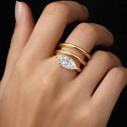 marquise diamond ring swirl ring twisted ring wraparound ring open band ring gold jewelry women jewelry dainty ring slim band ring
