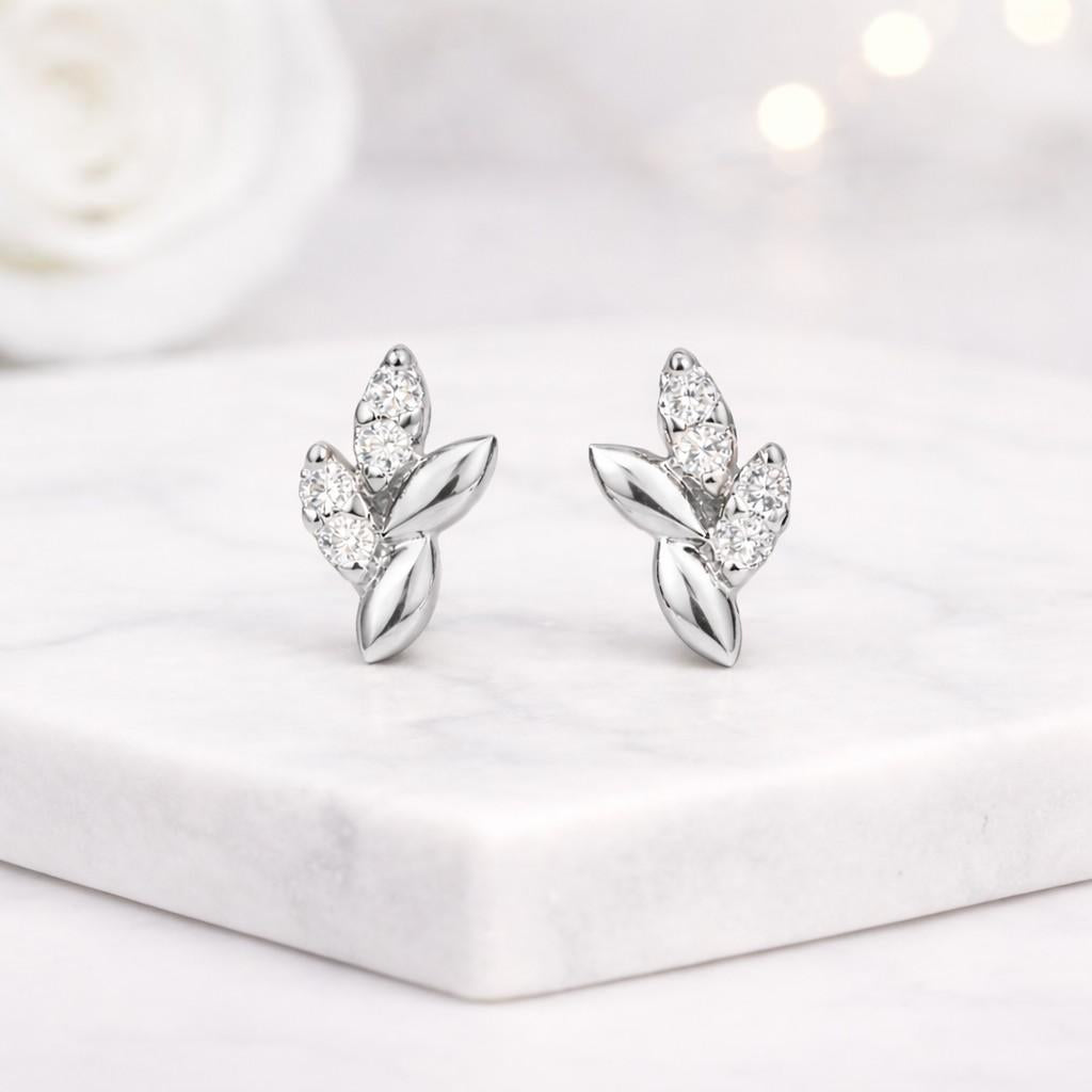 marquise leaf earrings oval crystal studs pear gemstone earrings round stone studs cushion crystal earrings