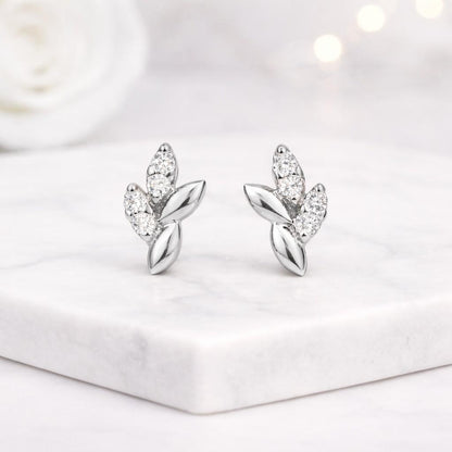 marquise leaf earrings oval crystal studs pear gemstone earrings round stone studs cushion crystal earrings