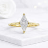 Triangle Cut Lab Grown Diamond Engagement Ring Two Diamond Ring