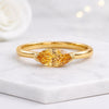 Marquise Cut Citrine Solitaire Ring in Yellow Gold