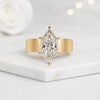 Dutch Marquise Cut Lab Grown Diamond Solitaire Engagement Ring