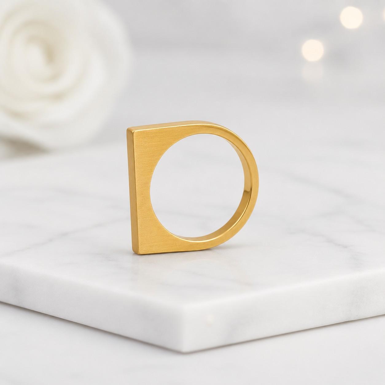 matte ring polished ring everyday ring women ring unisex ring fashion ring statement ring handmade ring artisan ring slim ring comfort fit square band