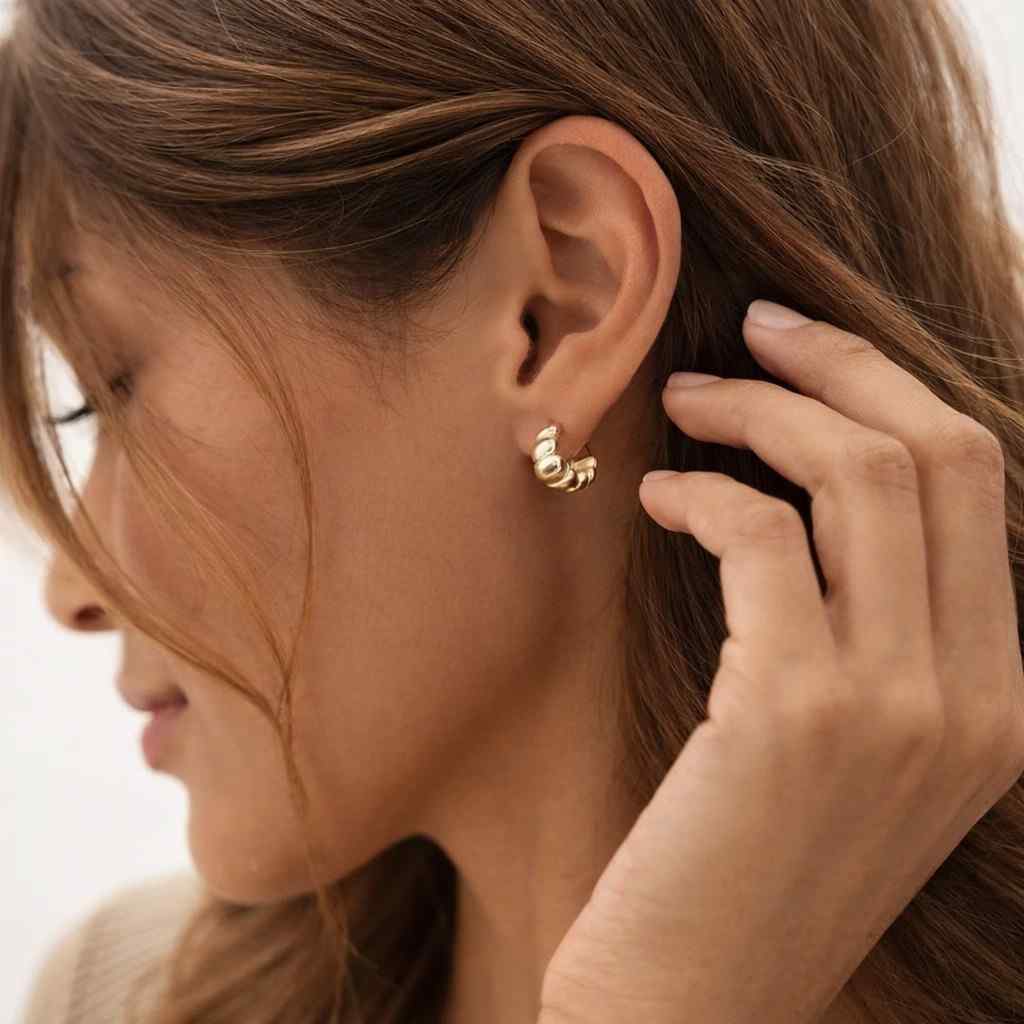 minimal earrings minimalist hoops dainty earrings modern hoops simple earrings everyday hoops stacking earrings