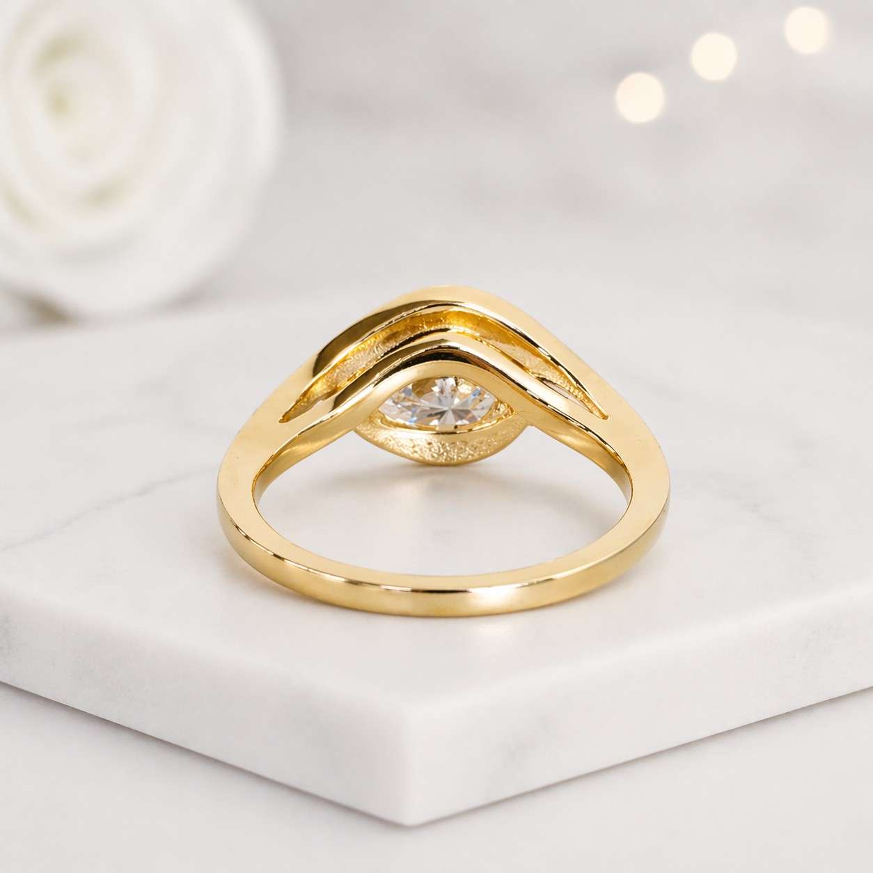 minimal jewelry fine gold ring bridal jewelry wedding jewelry womens jewelry classic ring polished jewelry handcrafted ring unique jewelry marquise stone ring teardrop ring
