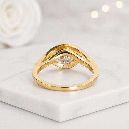 minimal jewelry fine gold ring bridal jewelry wedding jewelry womens jewelry classic ring polished jewelry handcrafted ring unique jewelry marquise stone ring teardrop ring