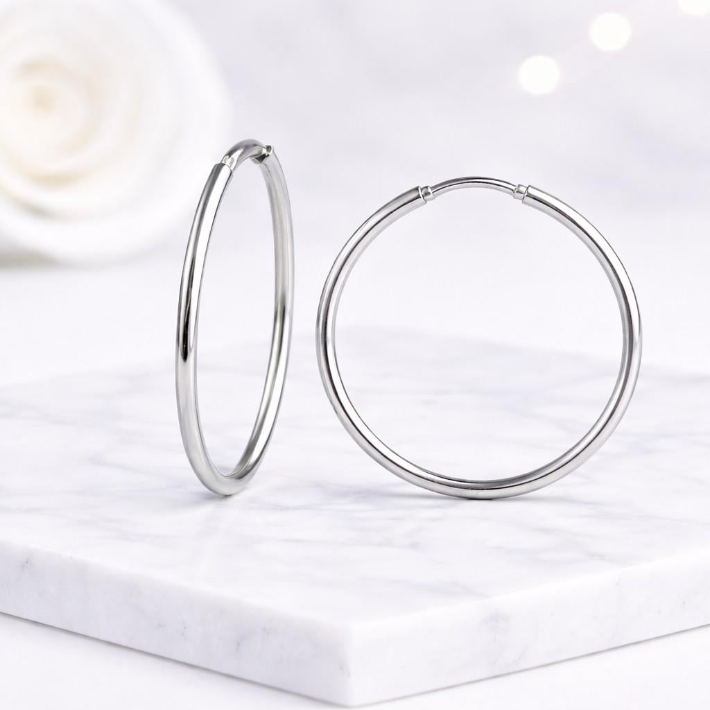 minimalist hoops fine jewelry hoops trendy hoop earrings fashion hoops ear jewelry gold jewelry hoop pair hoop set clean look hoops smooth finish hoops tube hoop earrings hinged hoop earrings snap closure hoops